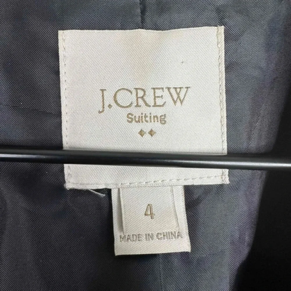 J.Crew Blazer Women's Size 4 Black Two Button Notched Lapel Career Office Jacket